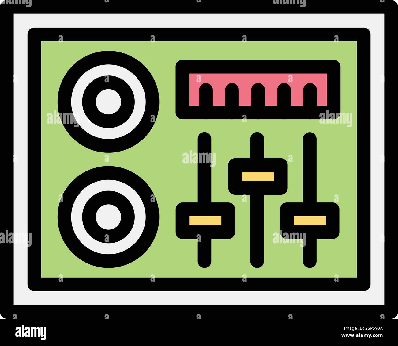 Dj Mixer Vektor Symbol Design Illustration Stock Vektor