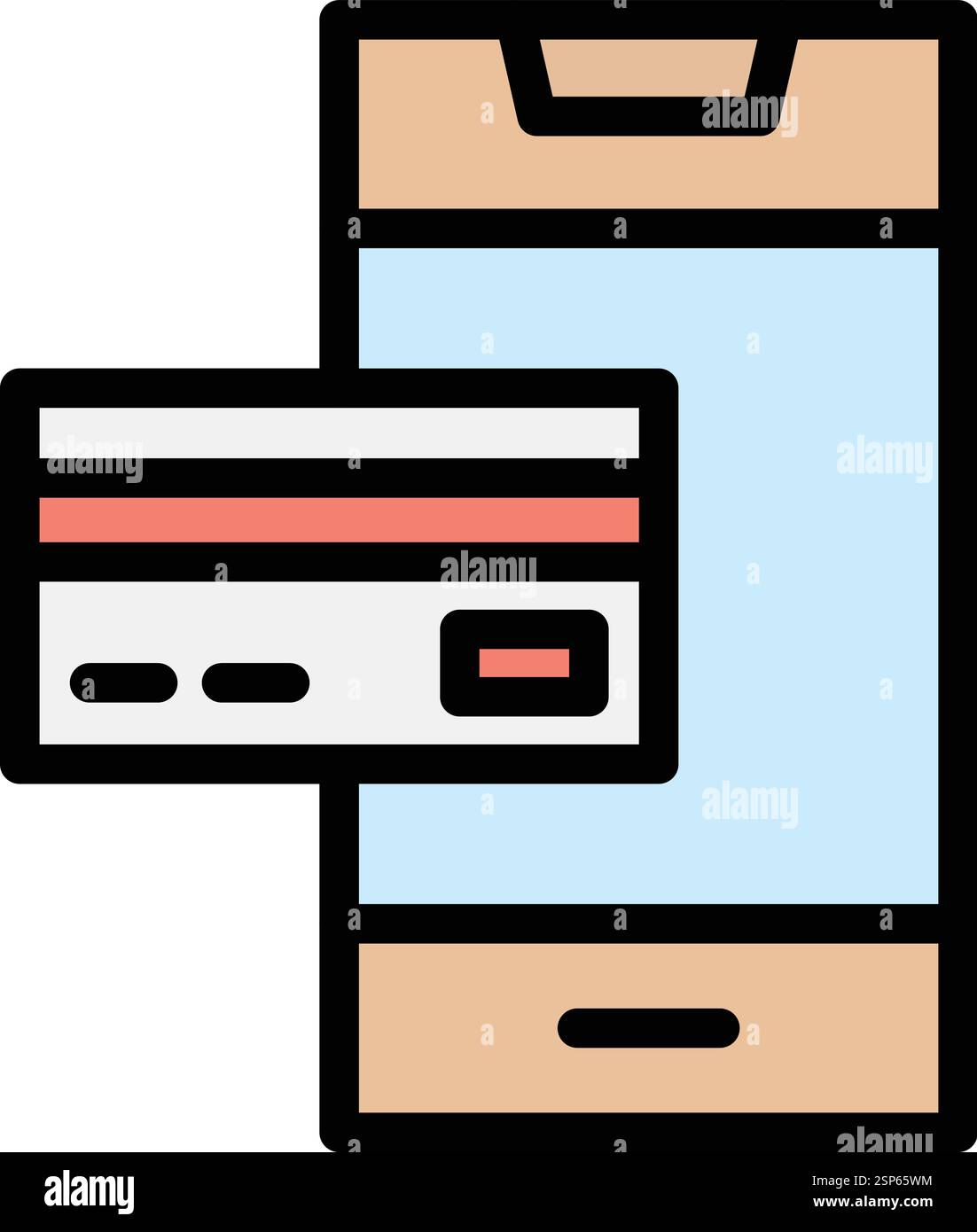 Mobile Banking Vektor-Symbol Design-Illustration Stock Vektor