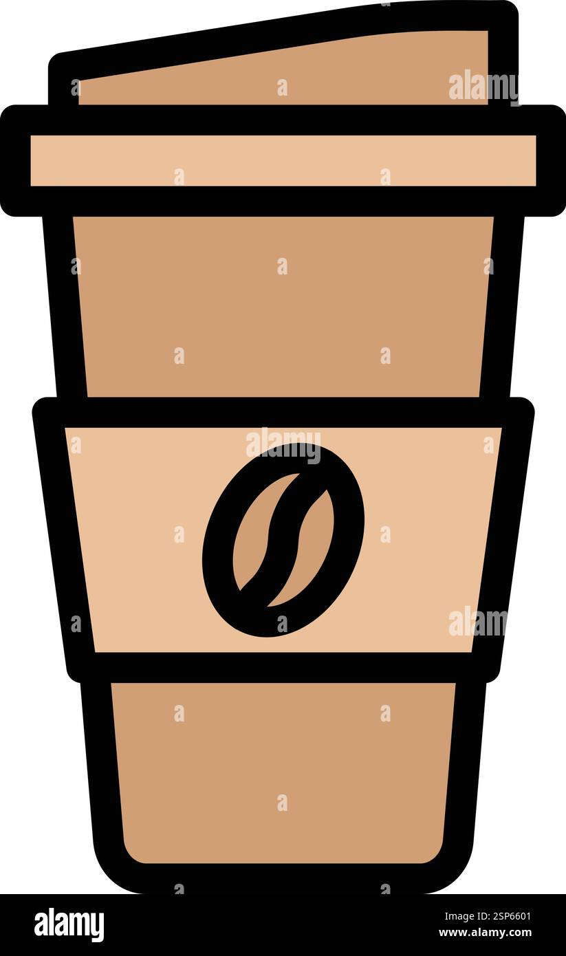 Kaffeetasse Vektor-Symbol Design Illustration Stock Vektor