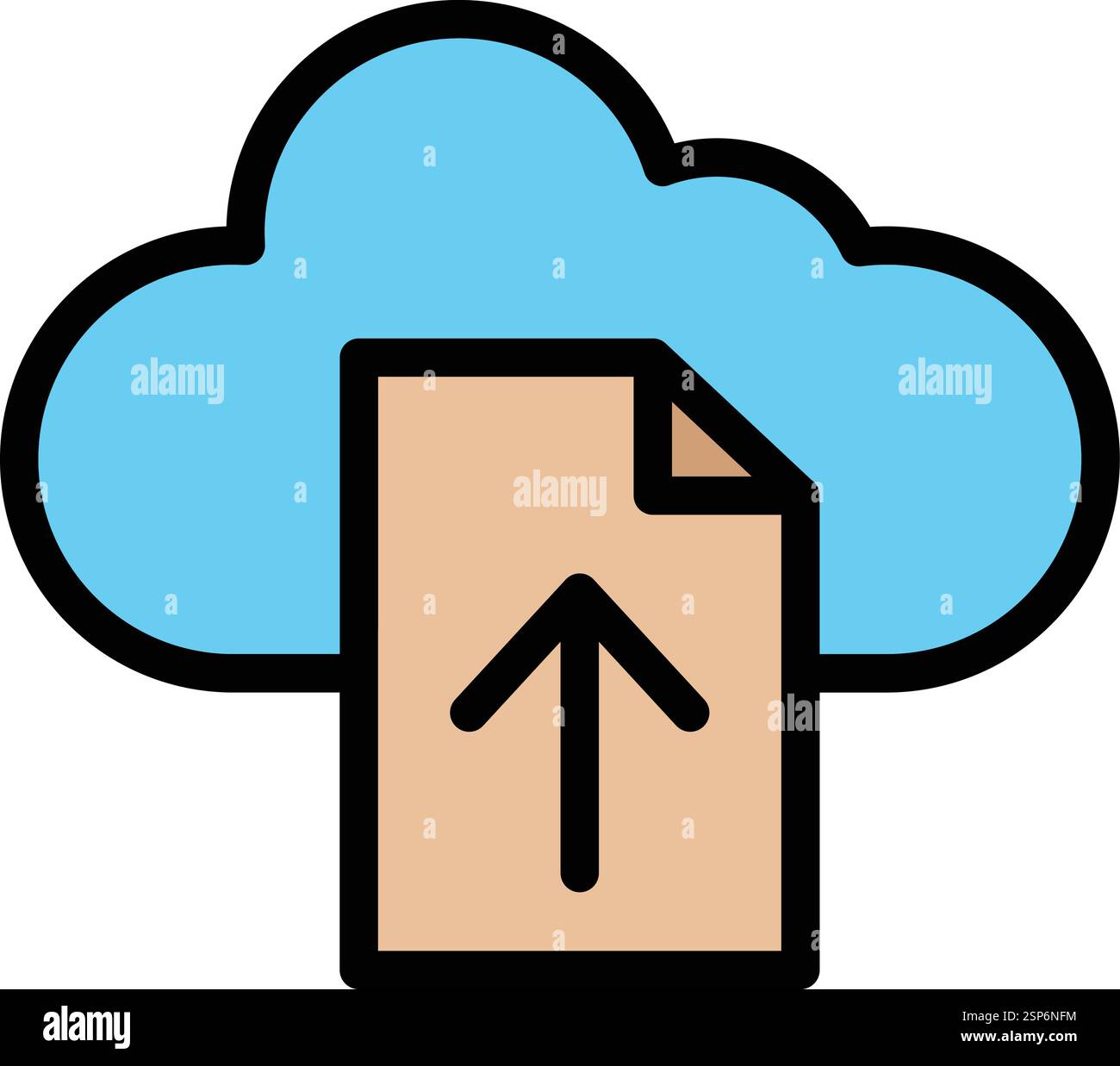 Datei hochladen Vektorsymbol Design Illustration Stock Vektor