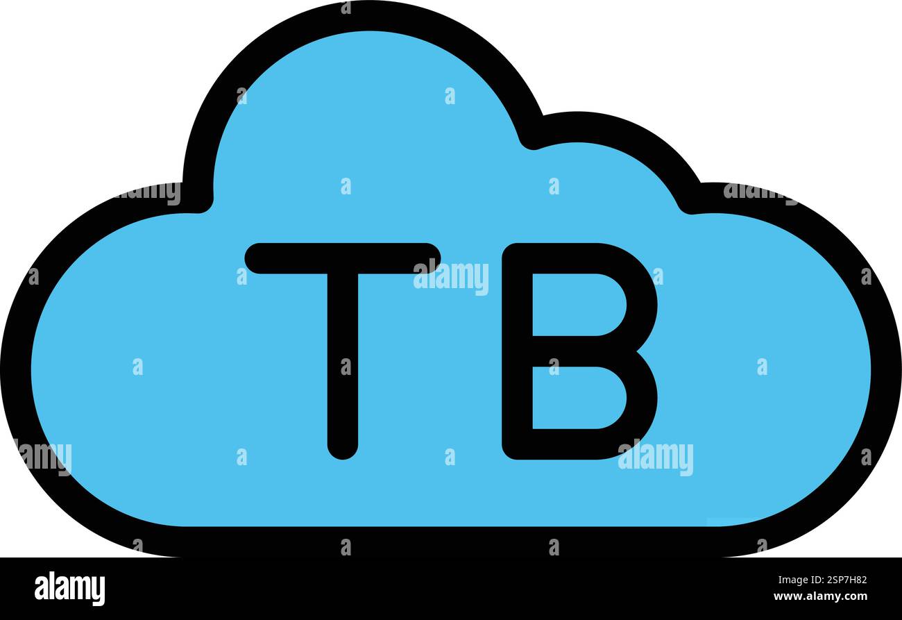 TB Cloud Vector Symbol Design Illustration Stock Vektor
