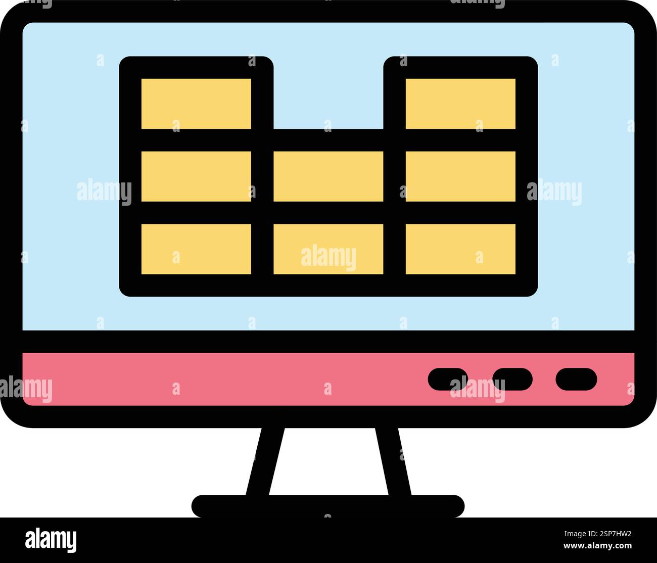 Darstellung Des Symbols „Spaltenvektor“ Stock Vektor