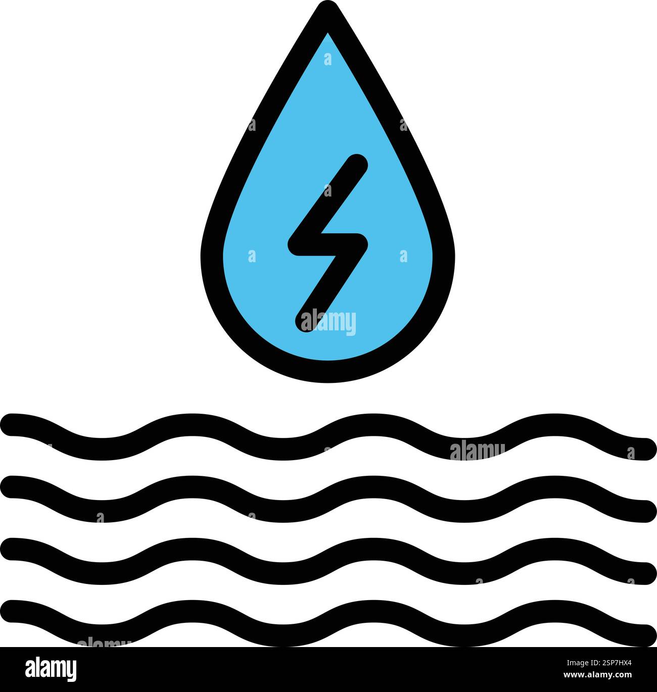 Wasserenergie Vektor-Symbol Design-Illustration Stock Vektor