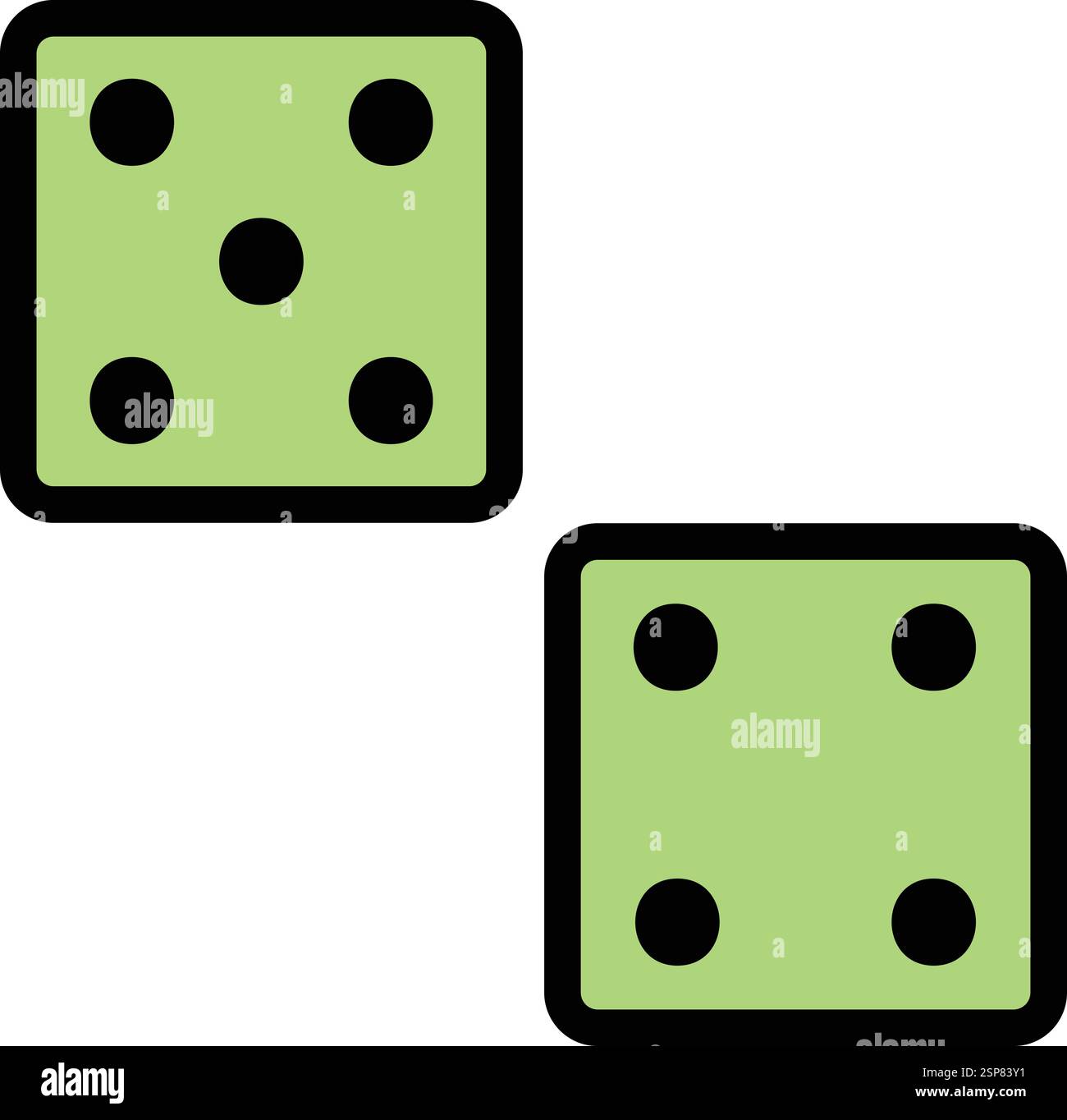 Dices Vector Icon Design Illustration Stock Vektor