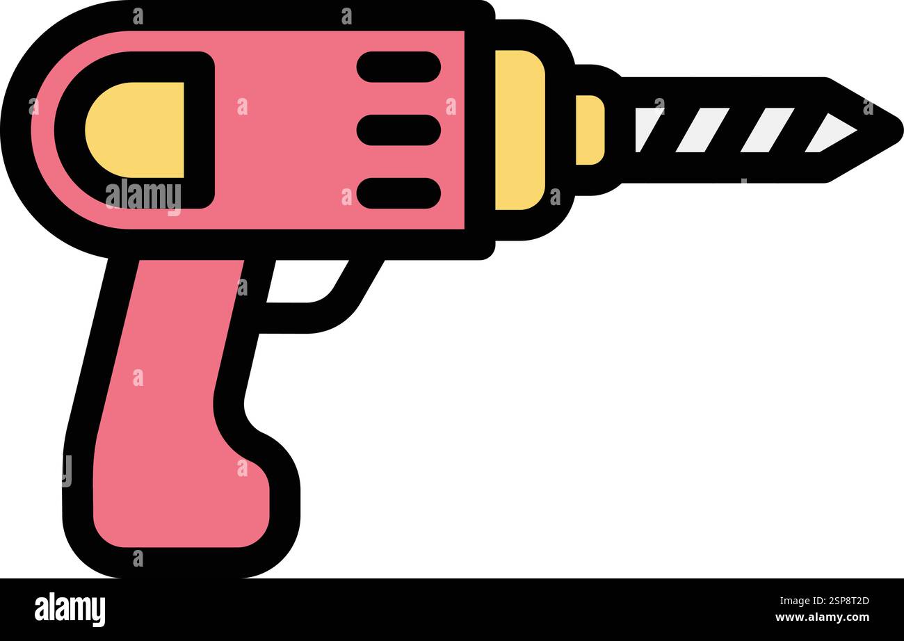 Symbol 'Bohrer Vektor' Konstruktionsdarstellung Stock Vektor