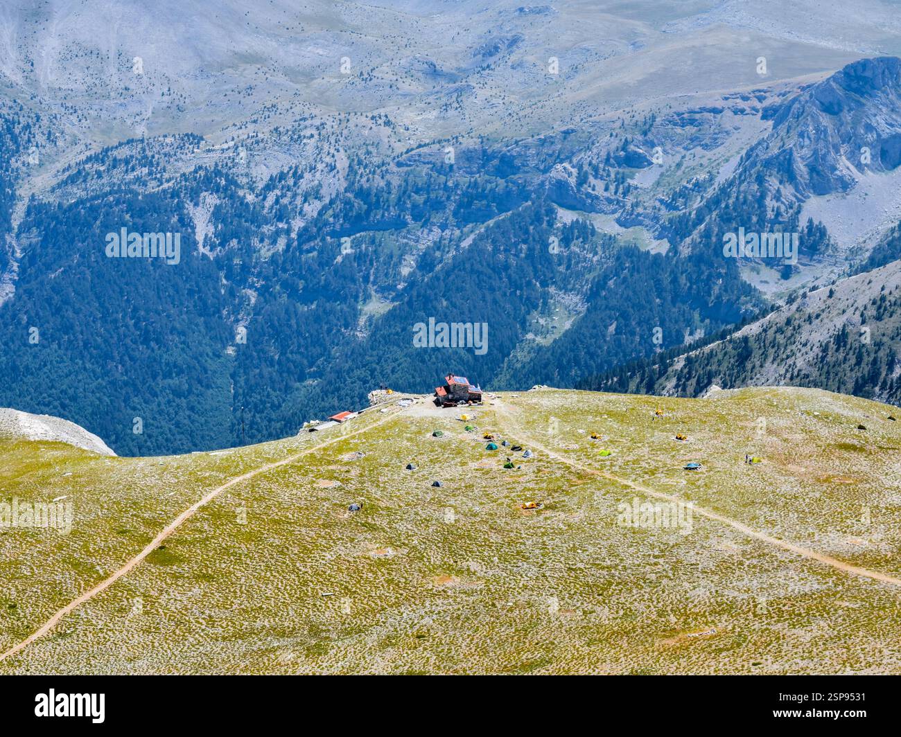 Bergregion am Olymp in Grecce Stockfoto