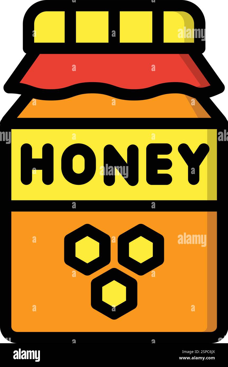Honigglas Vektor Icon Design Illustration Stock Vektor