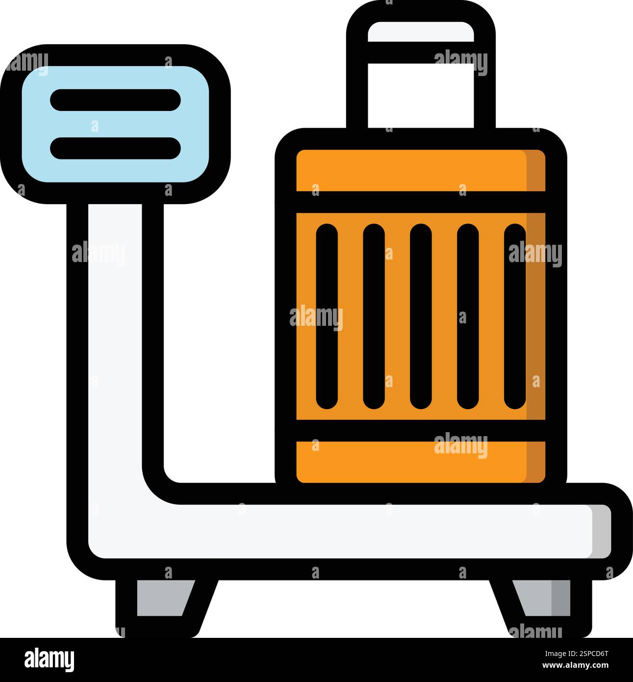 Gepäckscan Vektor-Symbol Design-Illustration Stock Vektor