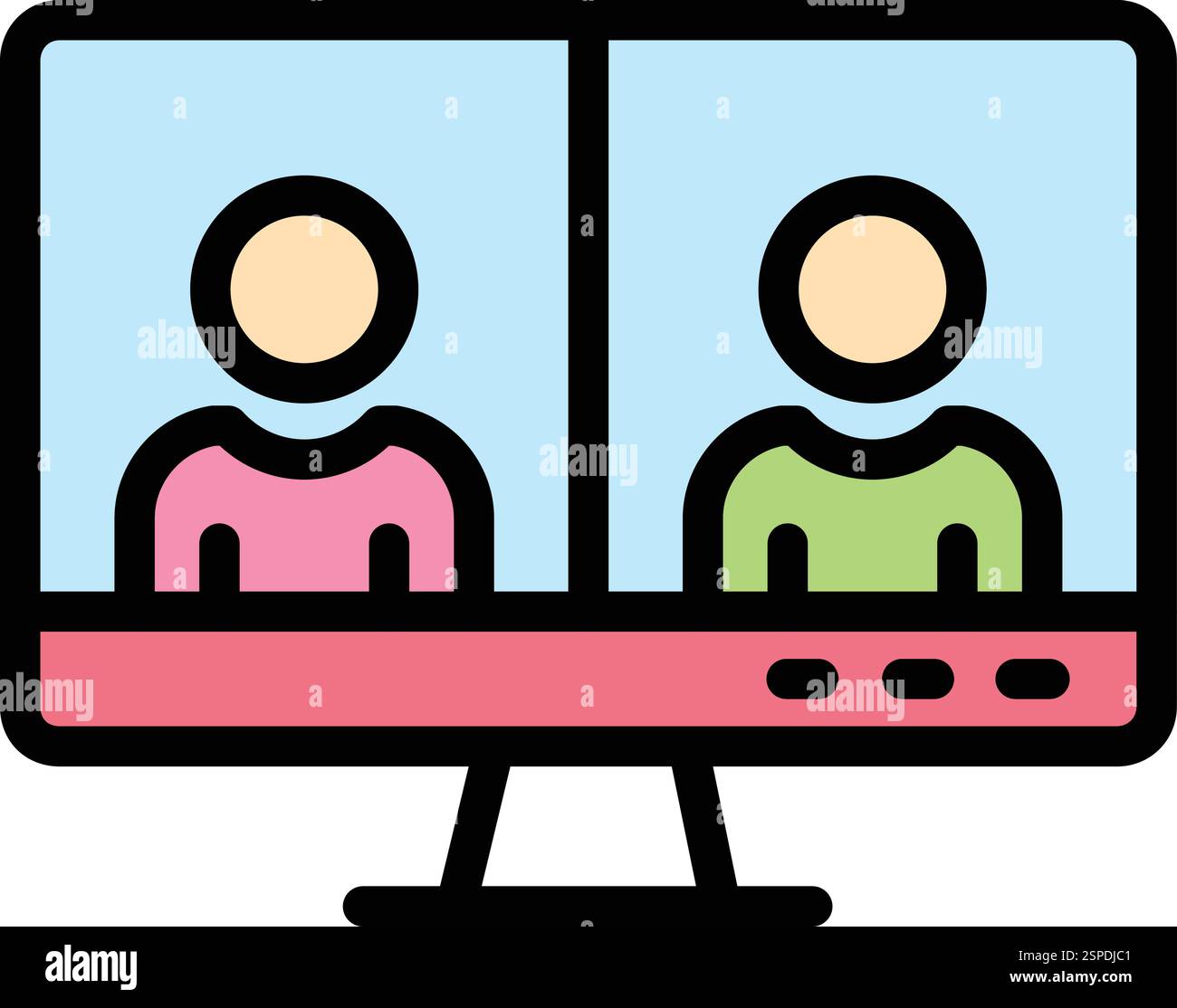 Video-Chat Vektor-Symbol Design-Illustration Stock Vektor