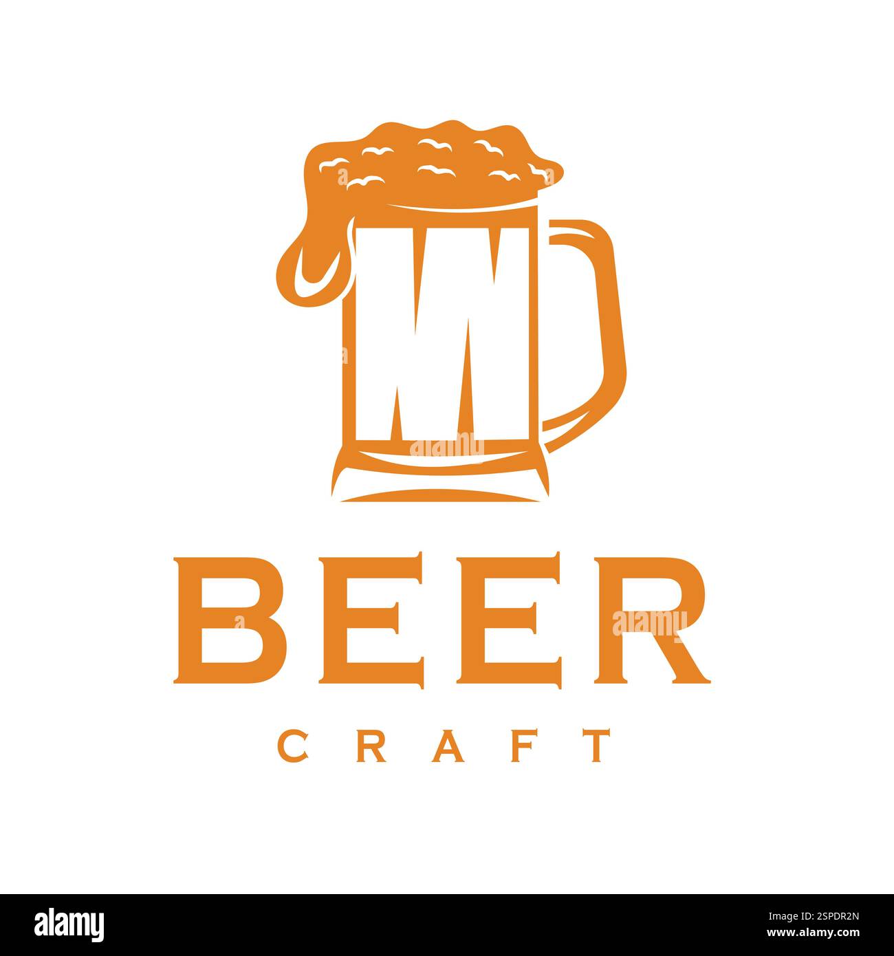 Silhouette-Logo-Design mit Vintage Retro Bierglaselementen, geeignet für Branding-Bars, Kneipen oder Getränkeindustrie Stock Vektor