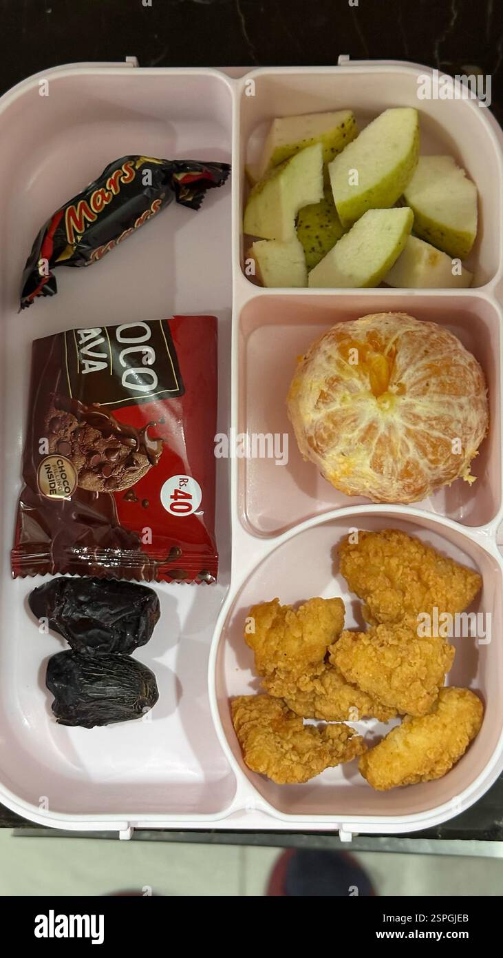 Lunchbox-Idee für Schulkinder Stockfoto