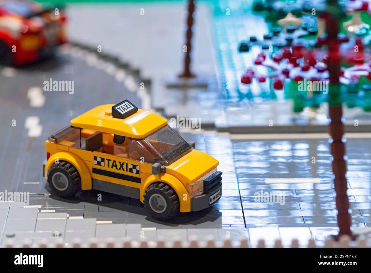 LEGO Brick Modell des Taxis Stockfoto