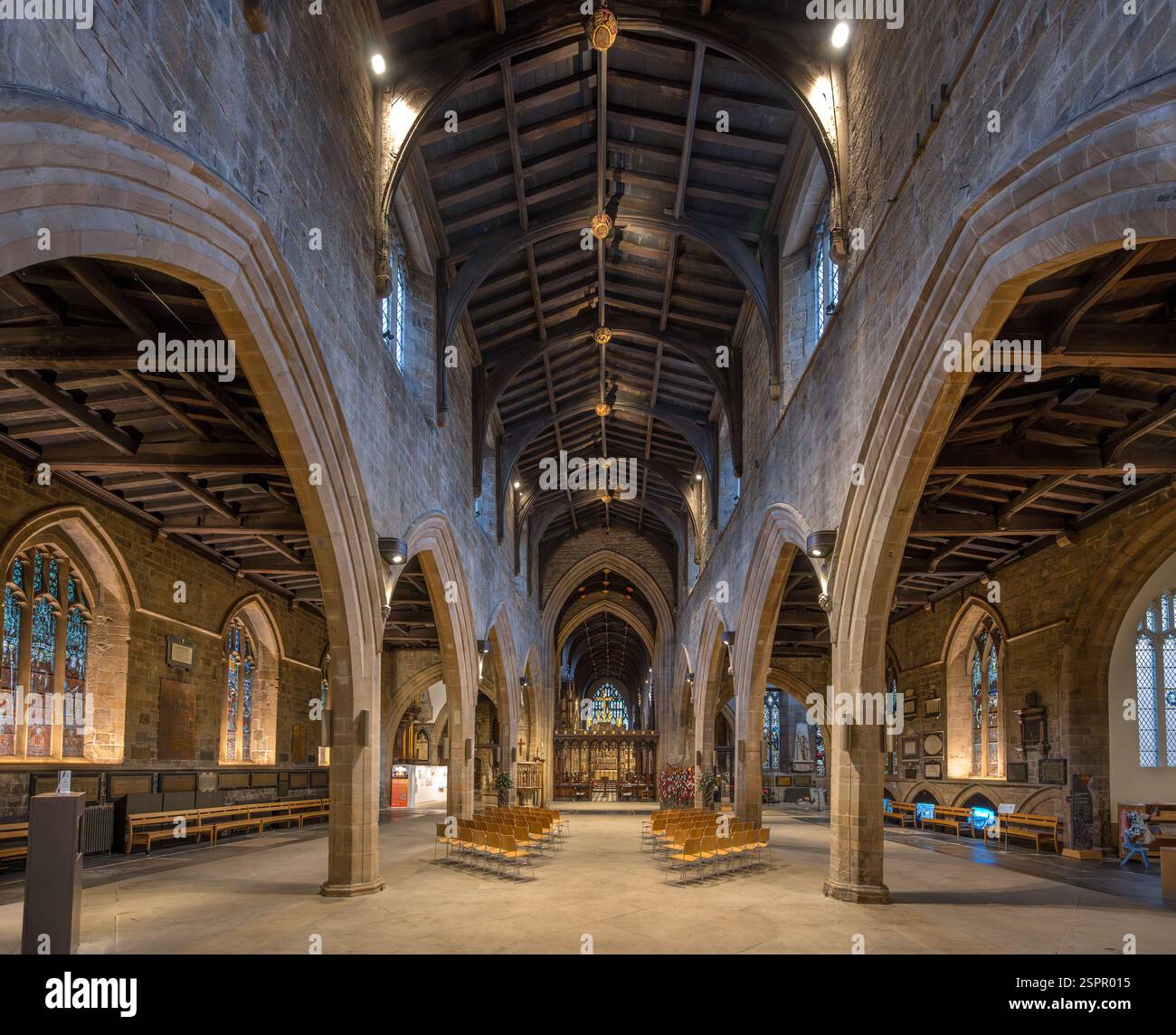 Das Schiff der Kathedrale von Newcastle, Newcastle-upon-Tyne, Tyne and Wear, England, Großbritannien Stockfoto