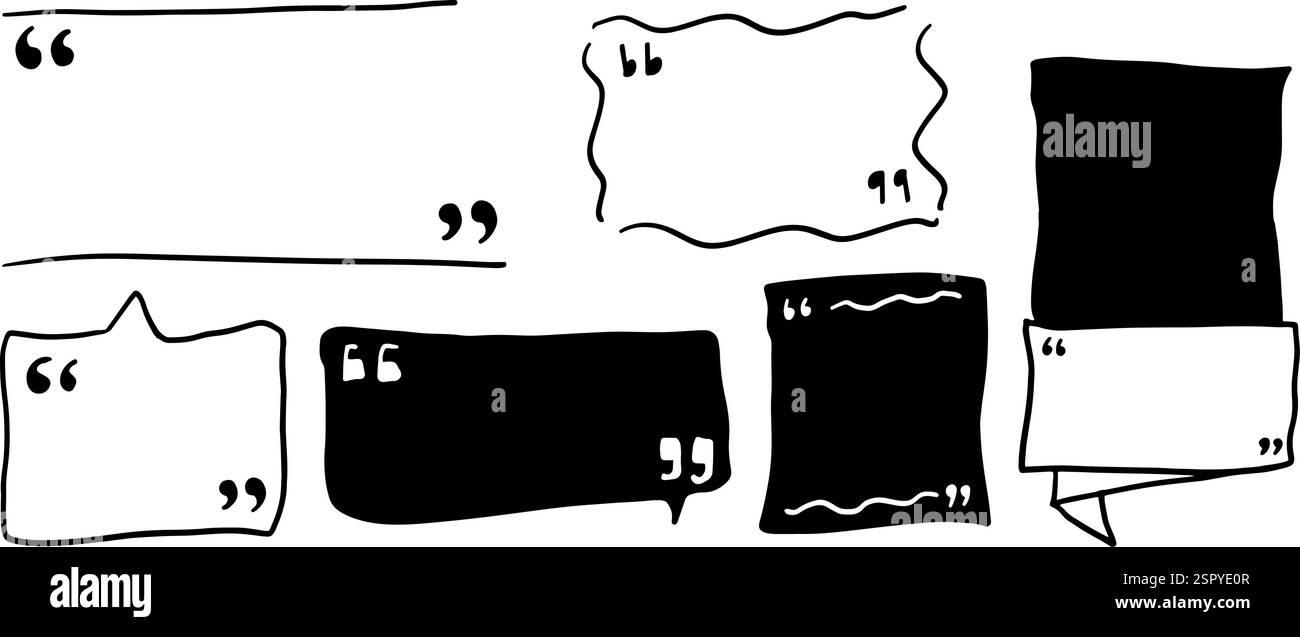 Angebotsfeld / Dialogfeld Illustrationssatz Stock Vektor