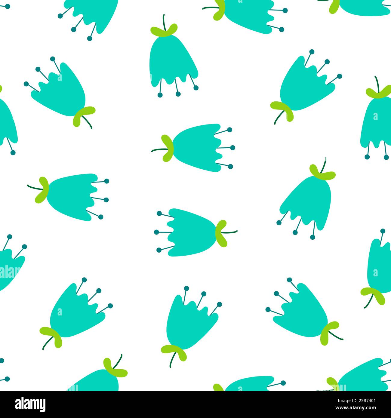 Buntes Blumenmuster mit Blumen Stock Vektor