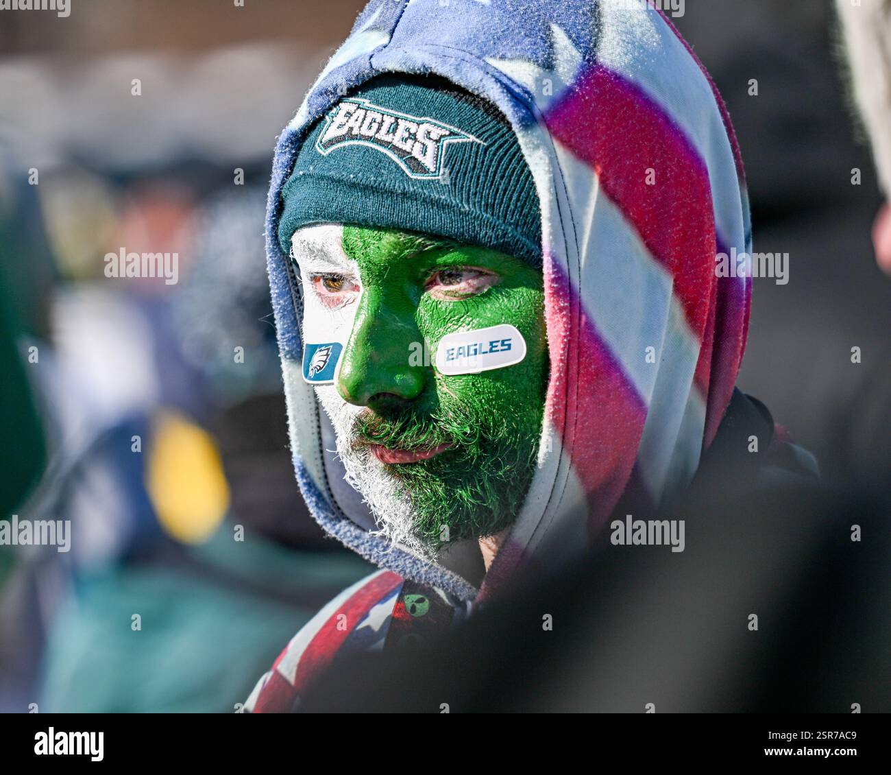 Fans der Philadelphia Eagles bei der Super Bowl Parade feiert das NFL-Meisterschaftsteam Stockfoto