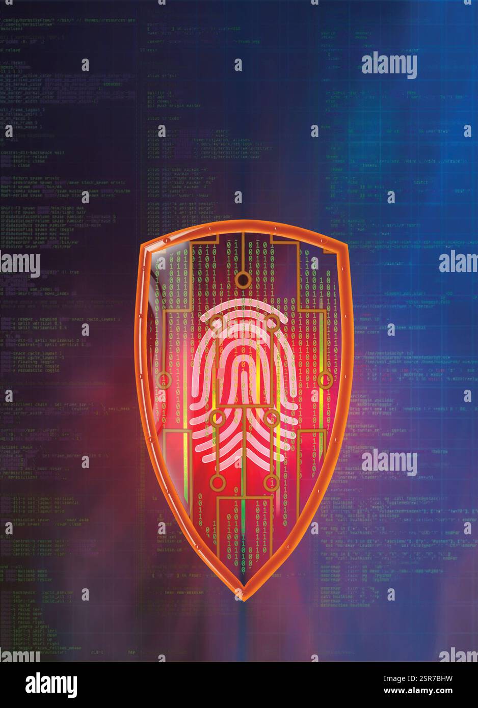 Digitale Sicherheit, konzeptionelle Illustration. Stockfoto