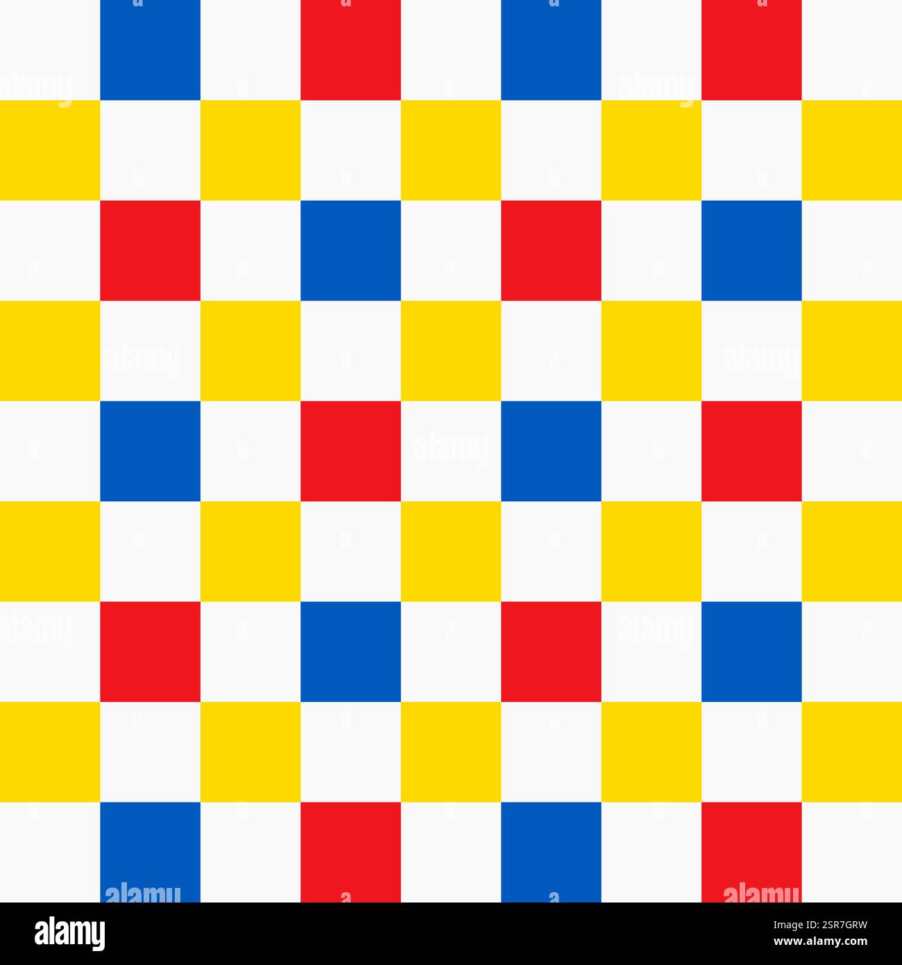 Modern, Hipster und minimale Ästhetik. Farbenfrohes, nahtloses, kariertes Gittermuster. Quadratische, Block-, Fliesen-, Rechteck- und Quadrantenform in Memphi Stock Vektor