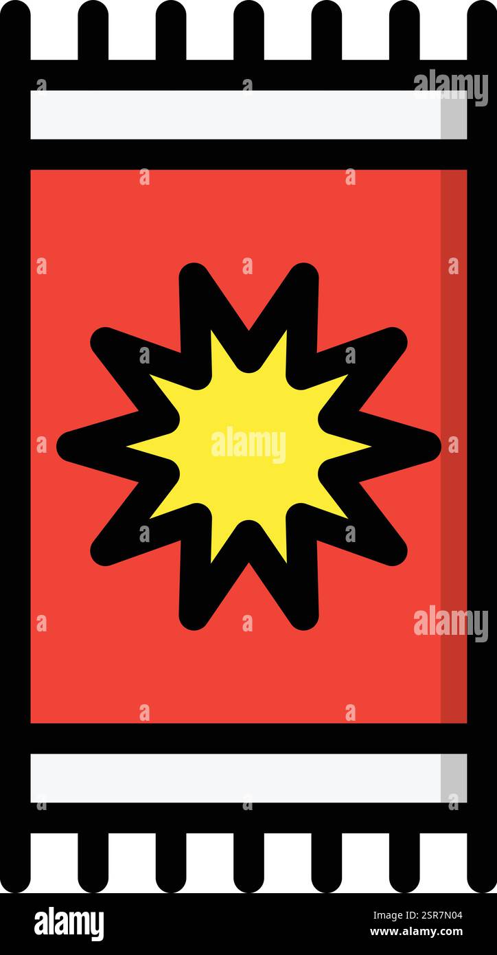 Teppich Vektor-Symbol Design-Illustration Stock Vektor