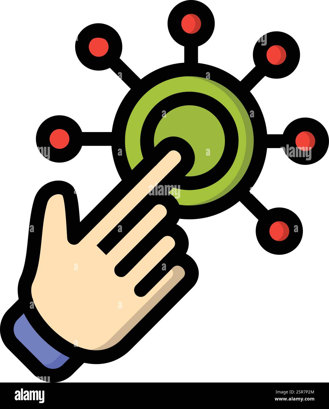 Illustration Des Interaktionsvektorsymbols Stock Vektor