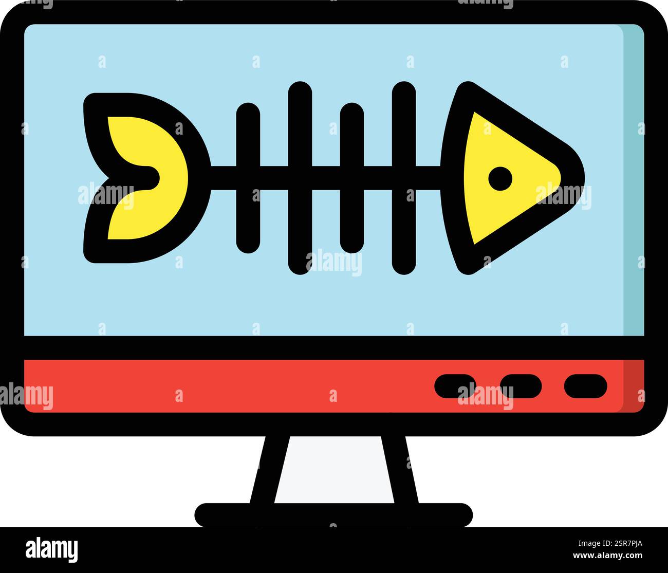 Illustration Zum Design Des Fishbone-Vektor-Symbols Stock Vektor