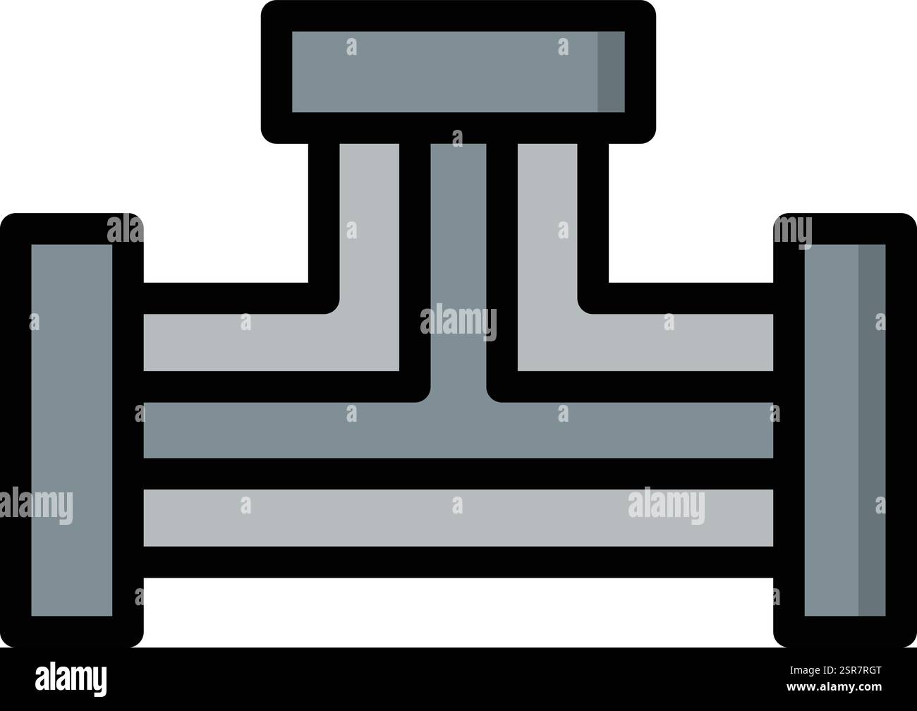 Konstruktionsdarstellung Des Symbols „Rohrvariante Vektor“ Stock Vektor