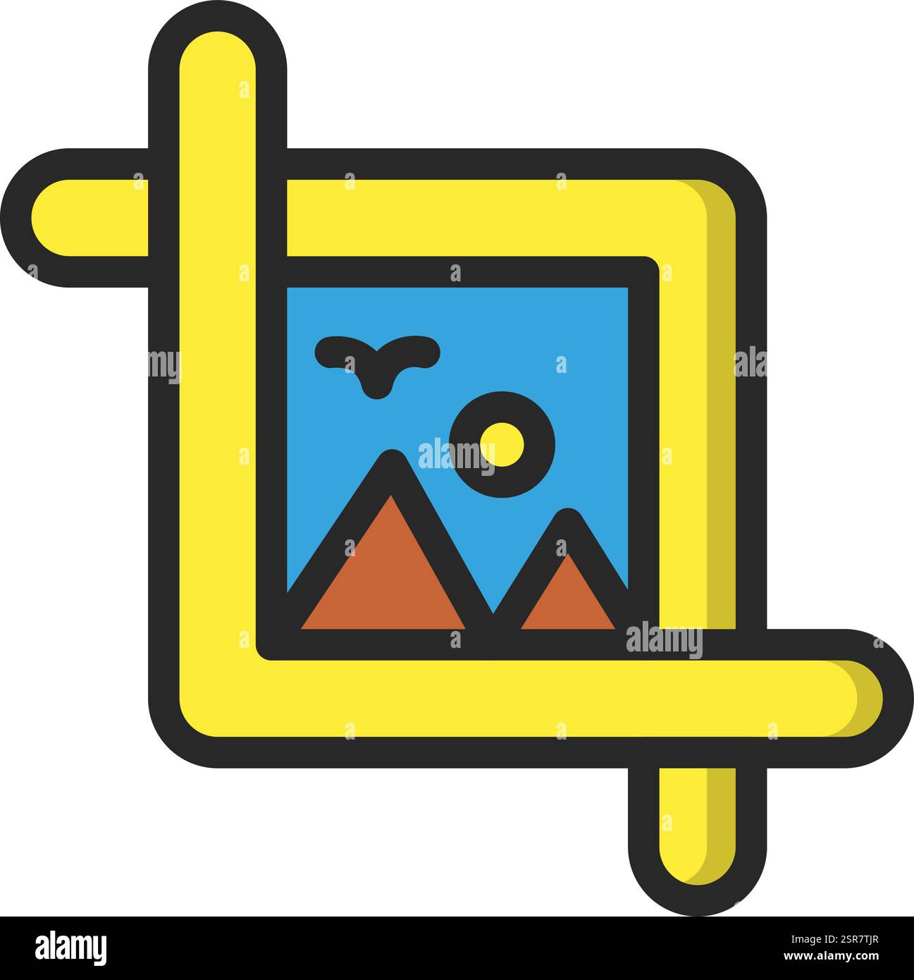 Symbol „Beschneiden Vektor“ Entwurfsdarstellung Stock Vektor