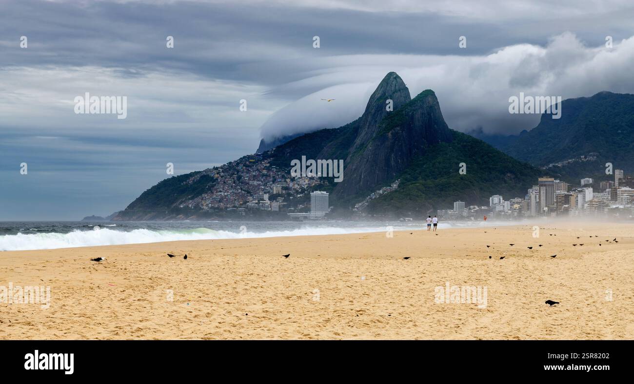 Strand von Ipanema in Rio De Janeiro Stockfoto