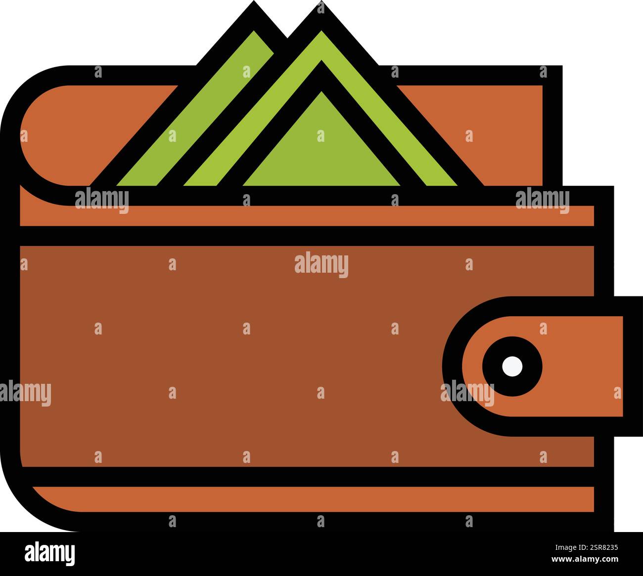 Illustration Zum Design Des Vektorsymbols Für Brieftaschen Stock Vektor