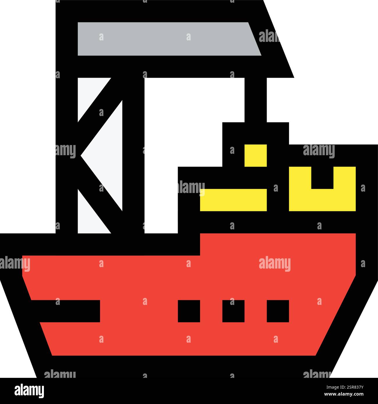 Cargo Ship Vector Icon Design Illustration Stock Vektor