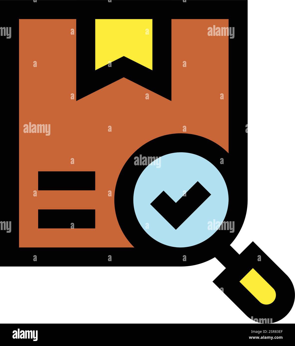 Vektorsymbol Für Die Paketsuche – Designillustration Stock Vektor