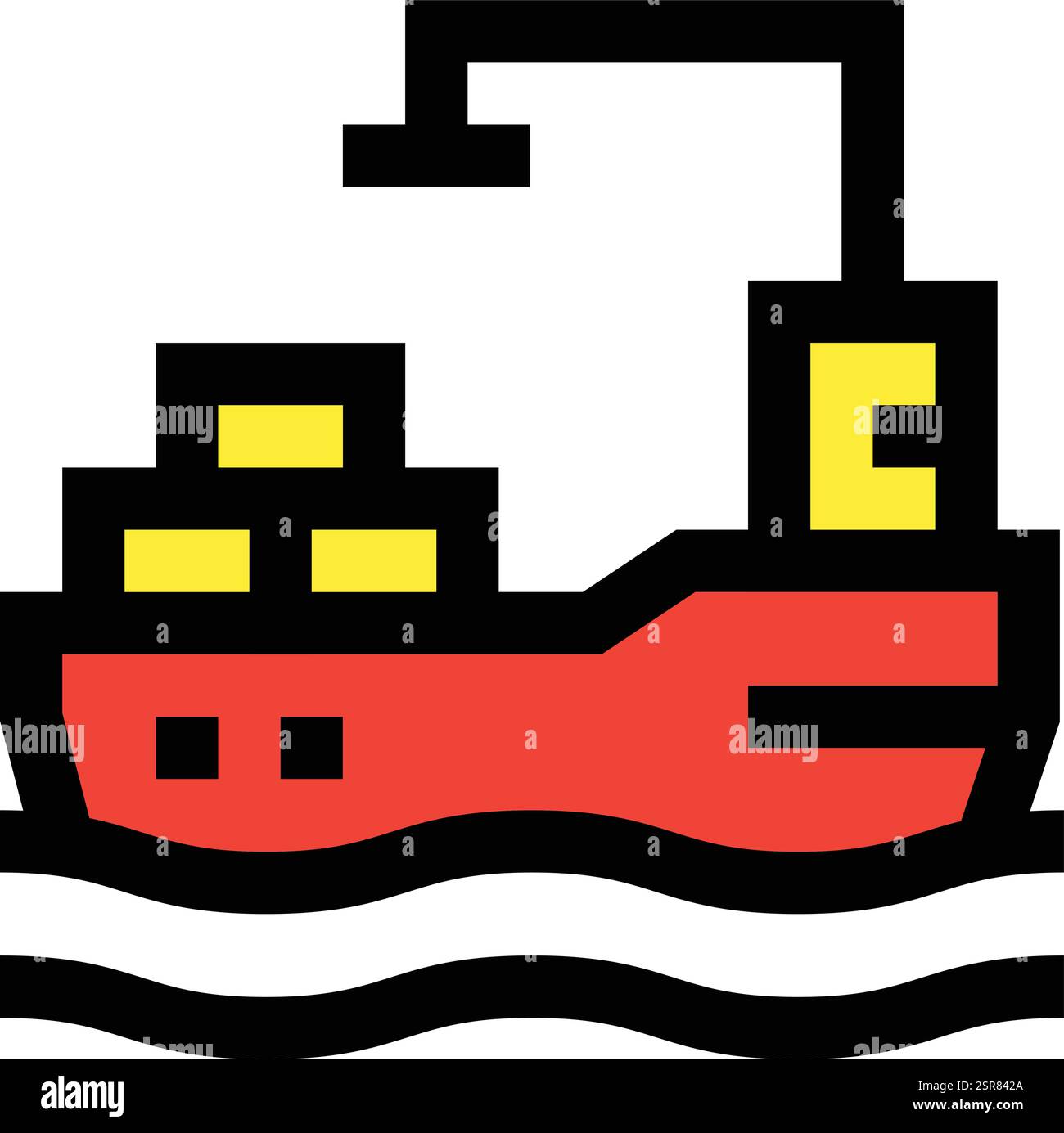 Cargo Ship Vector Icon Design Illustration Stock Vektor