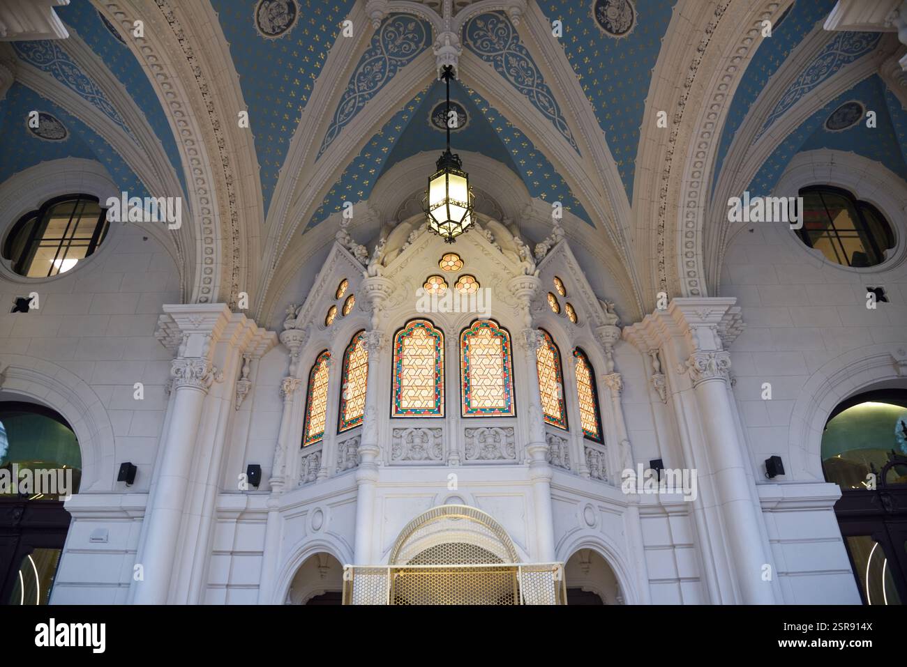 Budapest Stadt, ungarische Hauptstadt - einzigartige Architektur, Hotel im alten Gebäude. Stockfoto
