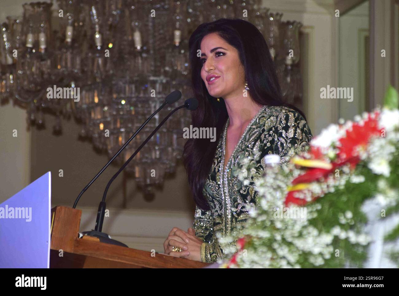 Bollywood Schauspieler Katrina Kaif während der 32. Jahrestag Global Awards-Funktion der Priyadarshni Academy in Mumbai Stockfoto