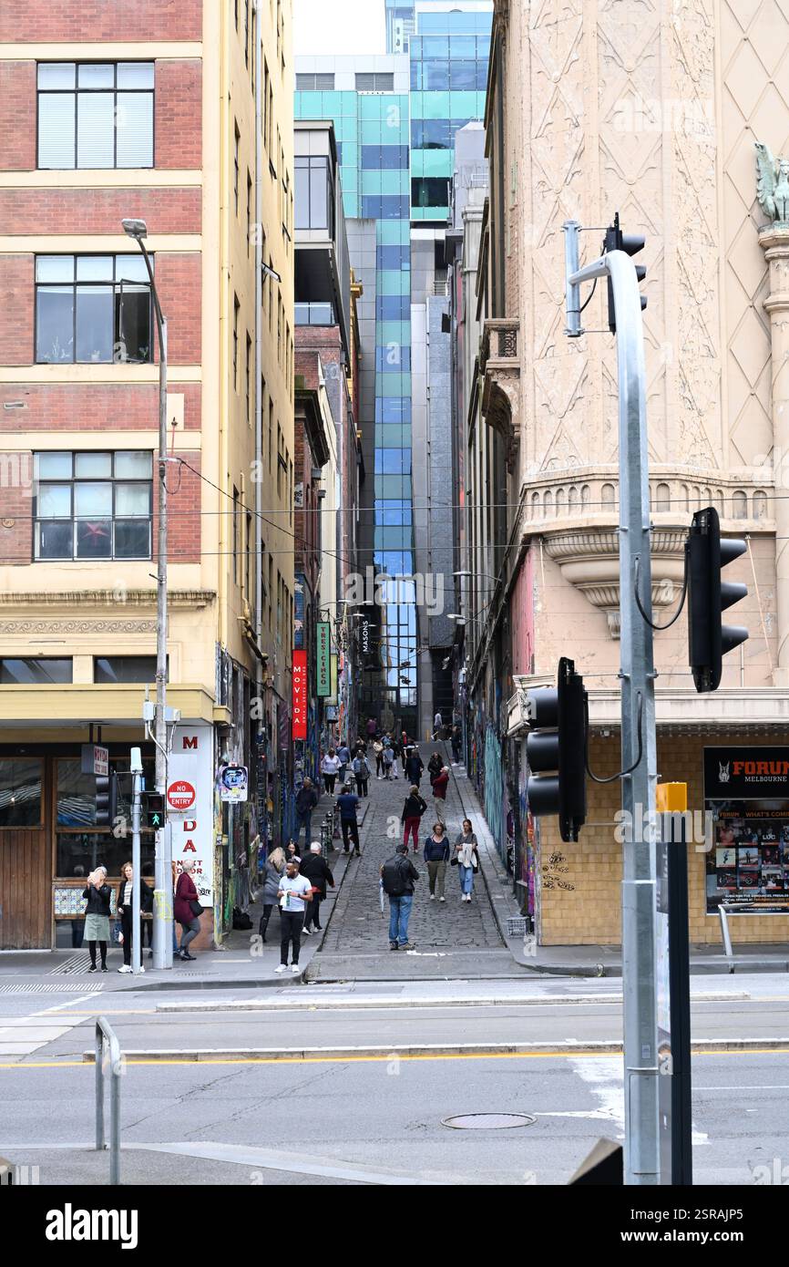 Hosier Lane, Street Art und Graffiti. Melbourne CBD, Victoria, Australien Stockfoto
