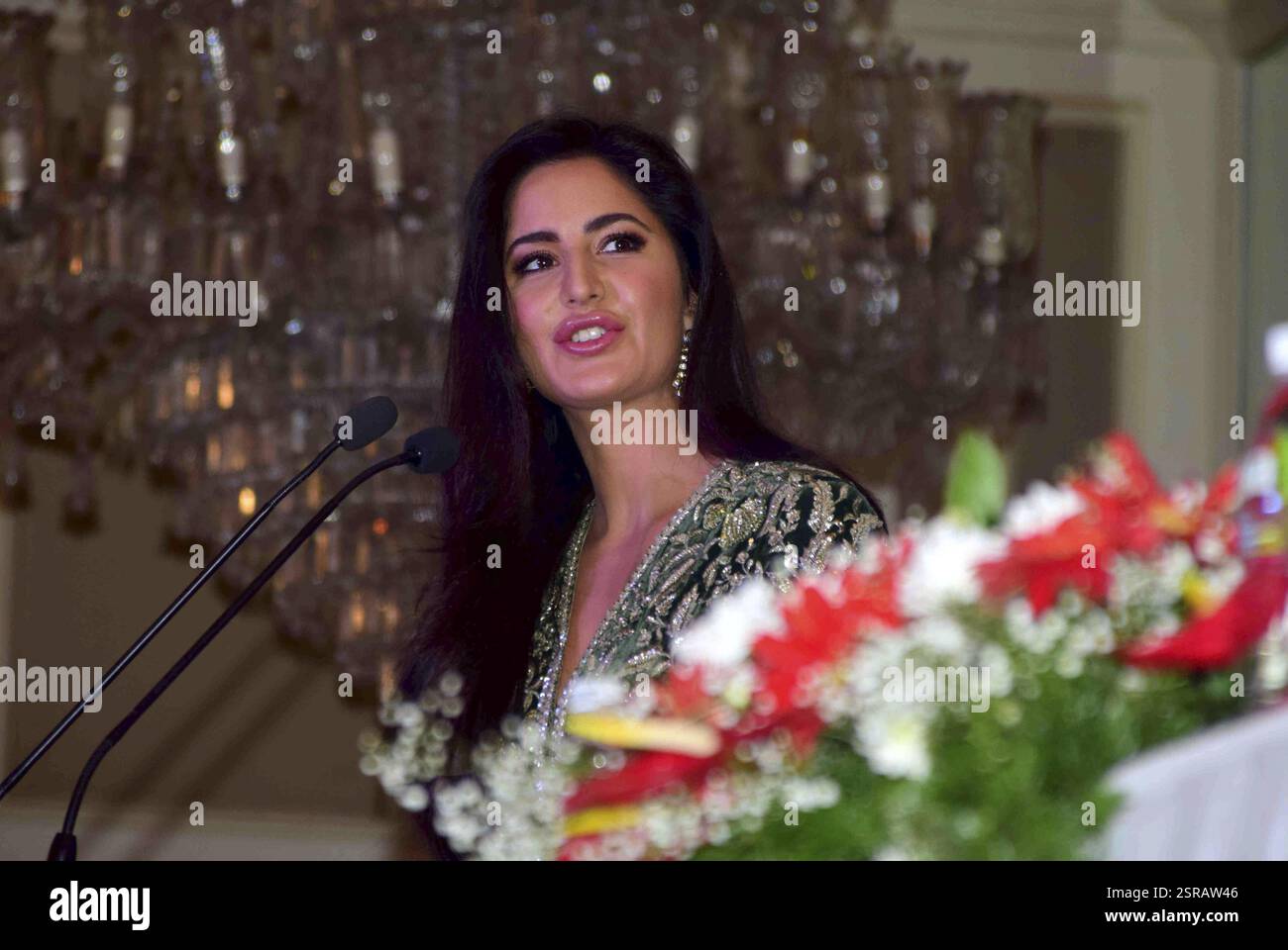 Bollywood Schauspieler Katrina Kaif während der 32. Jahrestag Global Awards-Funktion der Priyadarshni Academy in Mumbai Stockfoto