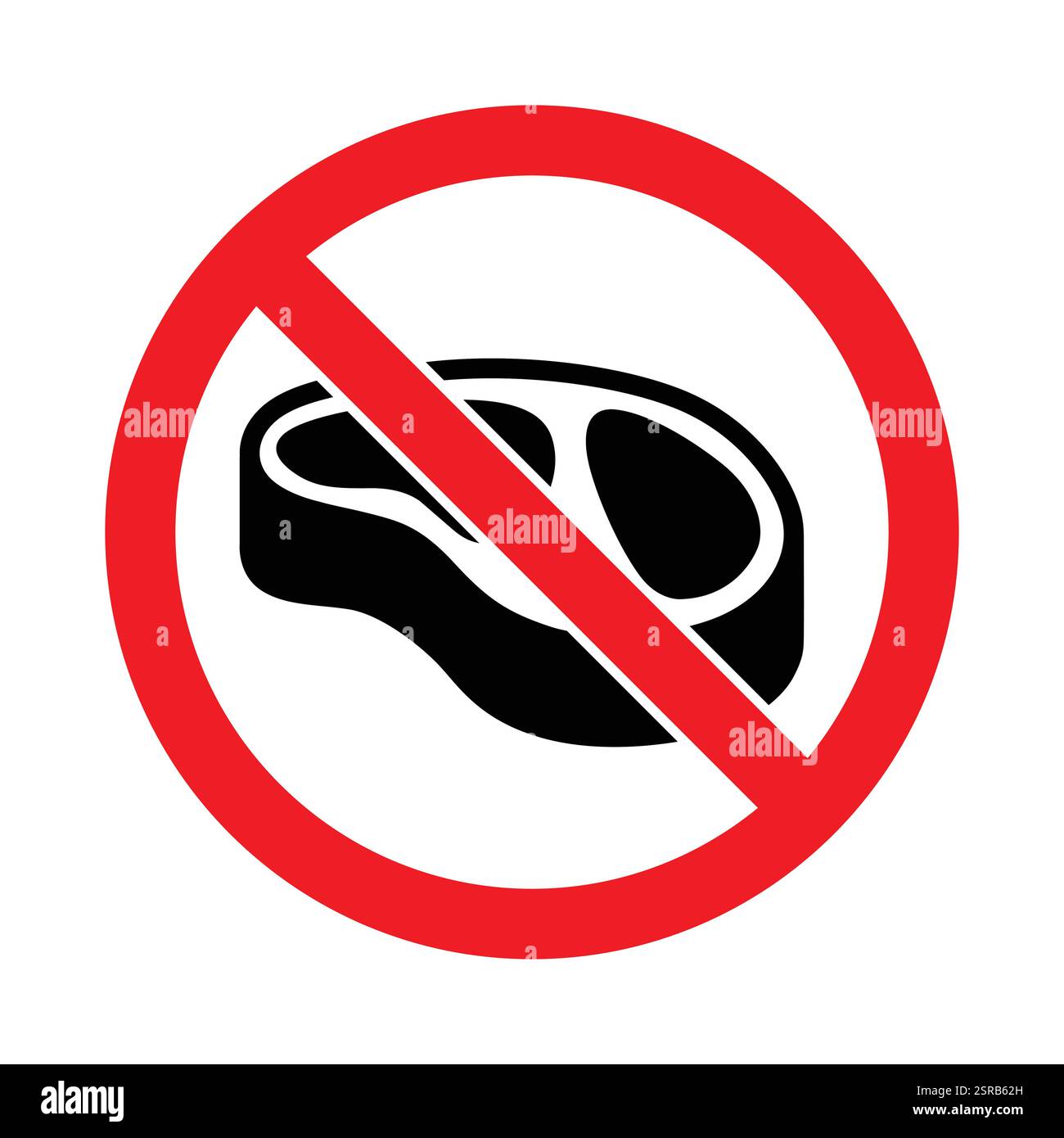 Rotes Symbol für verbotene Verbote ohne Fleisch ohne verbotenes Symbol. Kein Fleisch Symbol Symbol Symbol, vegetarisch, Rindfleisch Frischfleisch verboten Schild. Stock Vektor