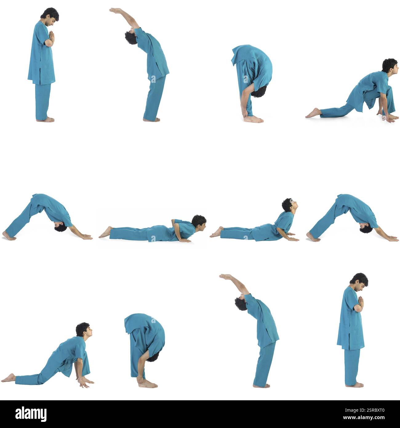 Mann tut yoga Stockfoto