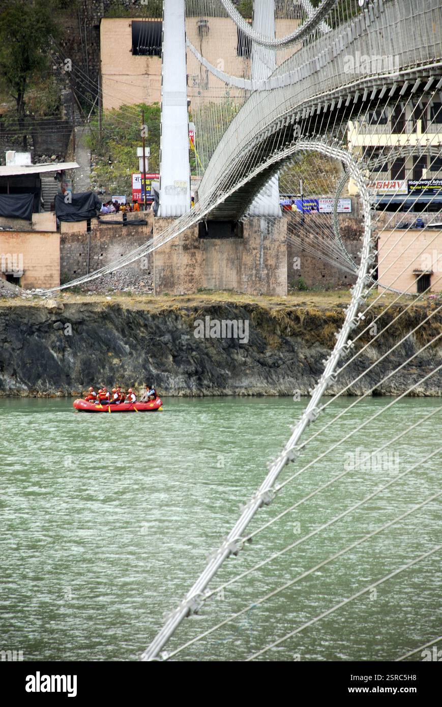 RAM Jhoola, Rishikesh, Uttaranchal Uttarakhand, Indien APRIL 2009 Stockfoto