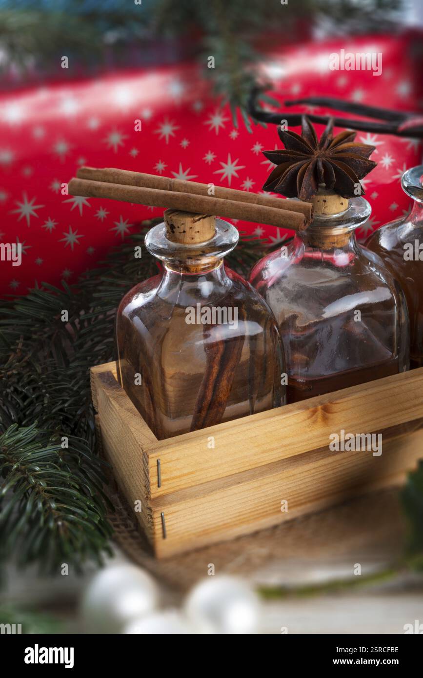 Weihnachten-Aromen für leckeres Gebäck Stockfoto