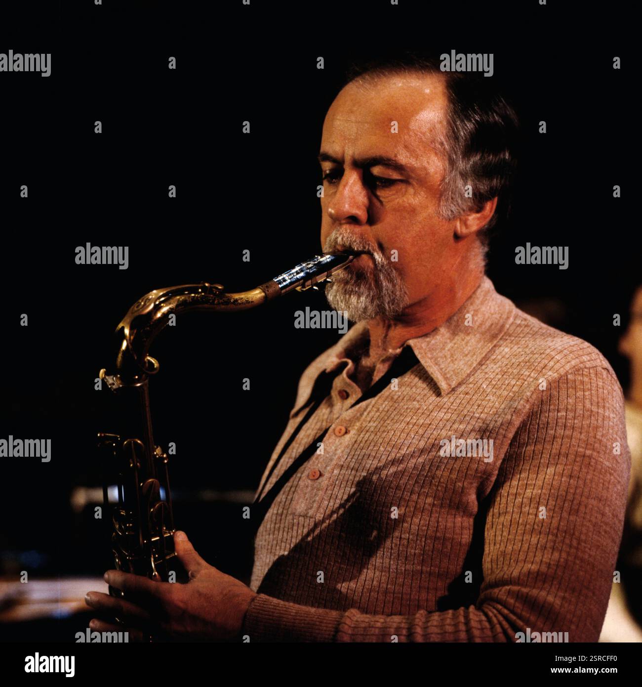 Jazz fest Berlin, Philharmonie, 1980, Warne Marsh, amerikanischer Cool Jazz Saxophonist, spielt mit dem Warne Marsh Quartet Stockfoto