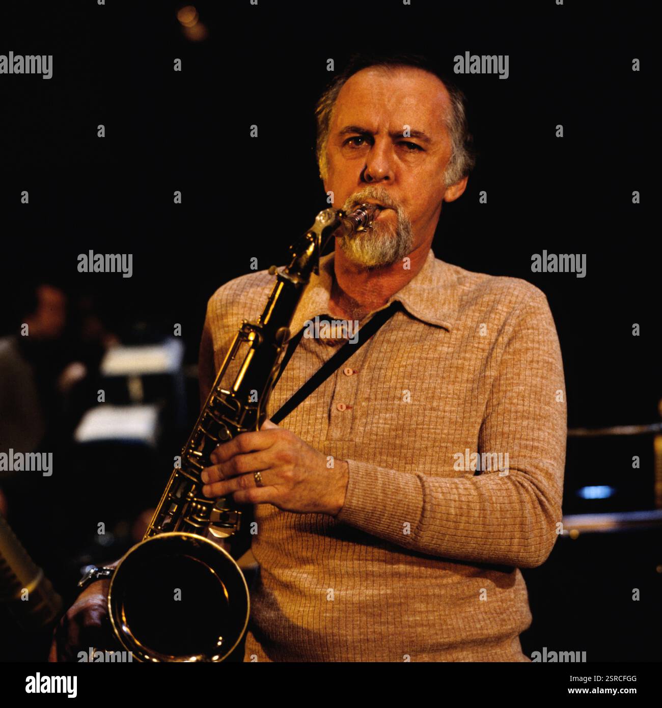 Jazz fest Berlin, Philharmonie, 1980, Warne Marsh, amerikanischer Cool Jazz Saxophonist, spielt mit dem Warne Marsh Quartet Stockfoto