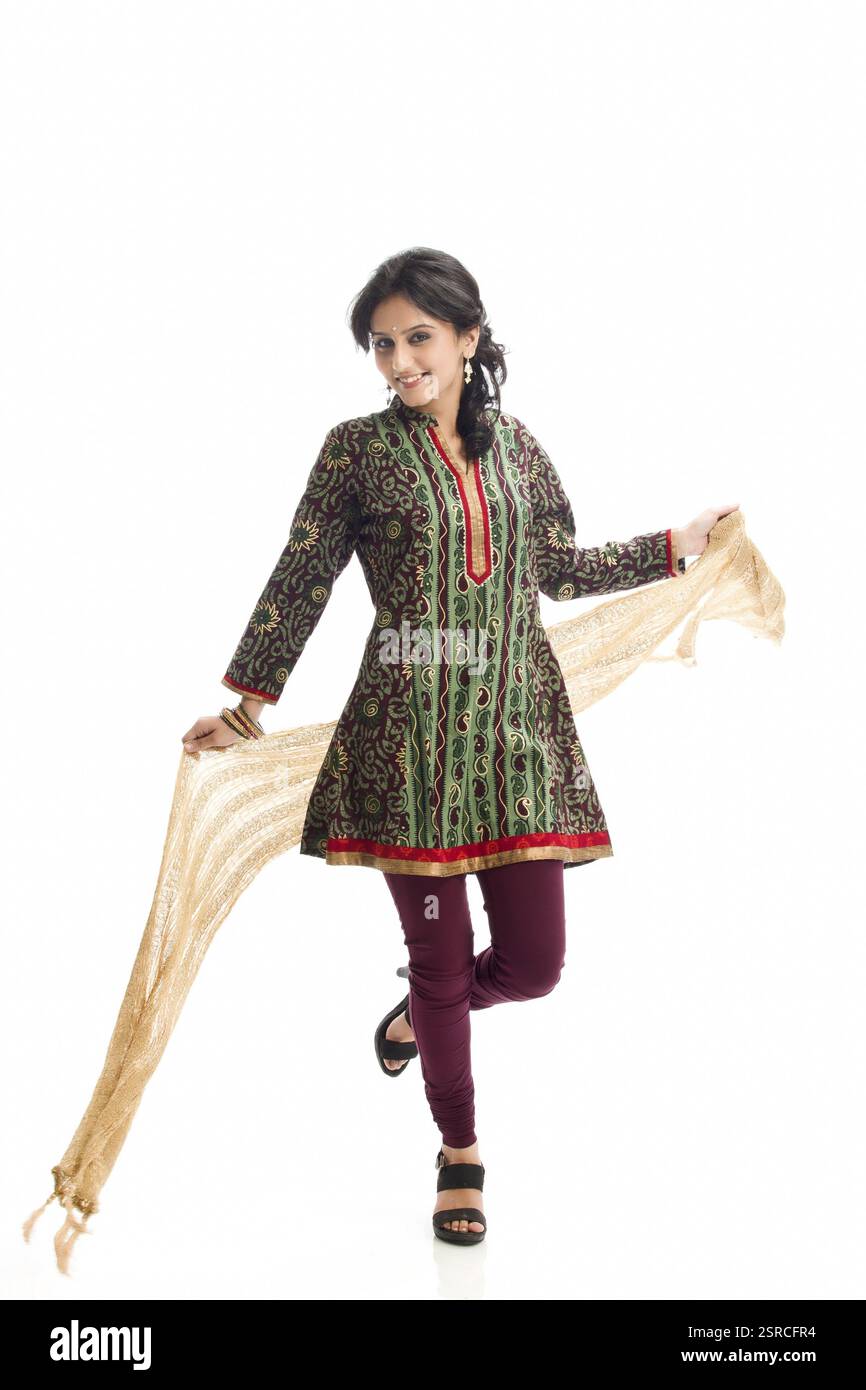 Frau in traditioneller Kleidung, Indien MR.#765 Stockfoto