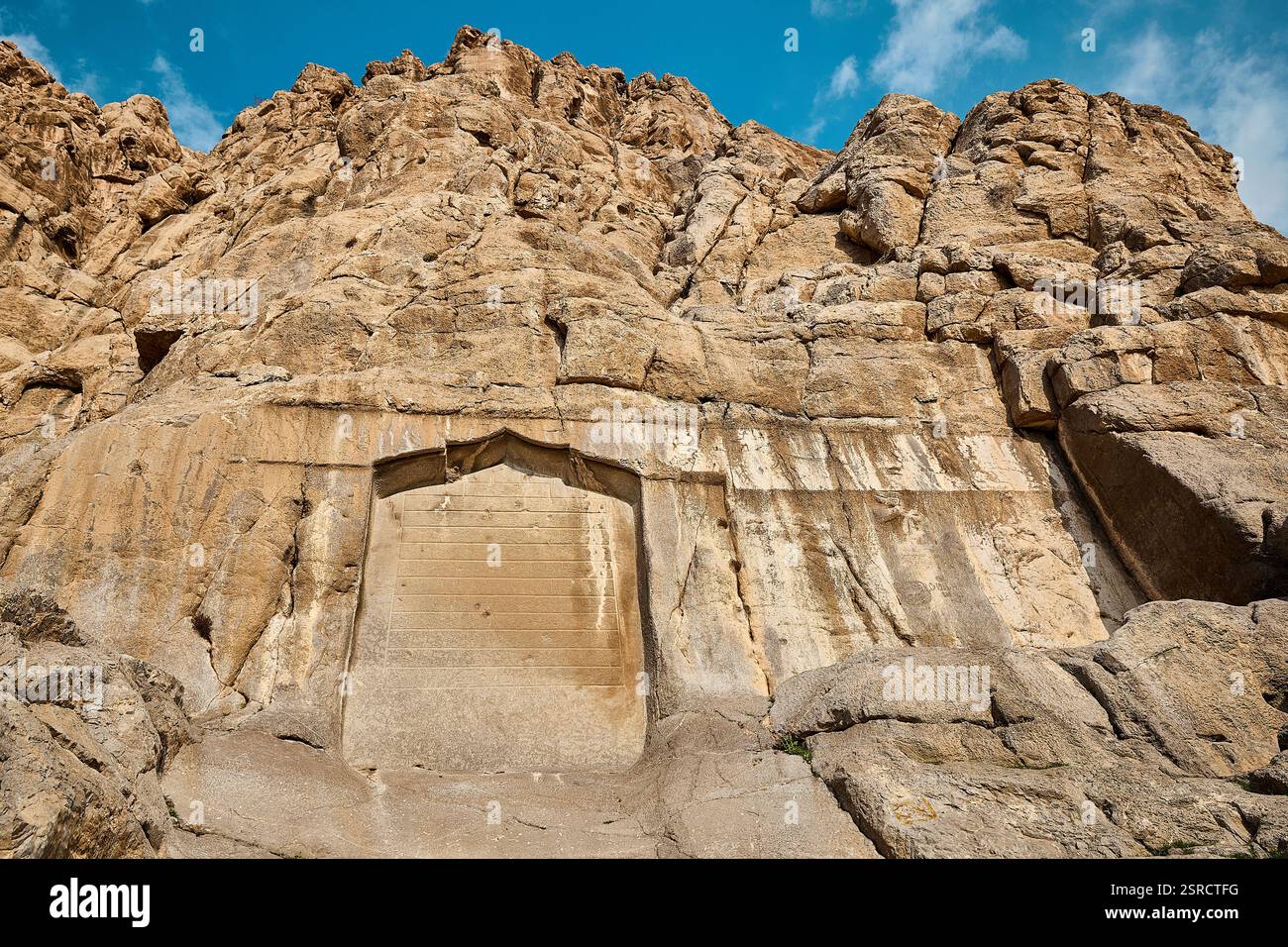 Alte Inschrift in Bisotun, Iran Stockfoto