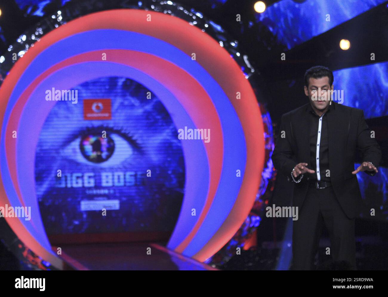 Bollywood-Schauspieler und Big Boss 6 Anker führt Salman Khan an der Farbe TV-Reality-Show Big Boss Staffel 6 in Lonavala Stockfoto