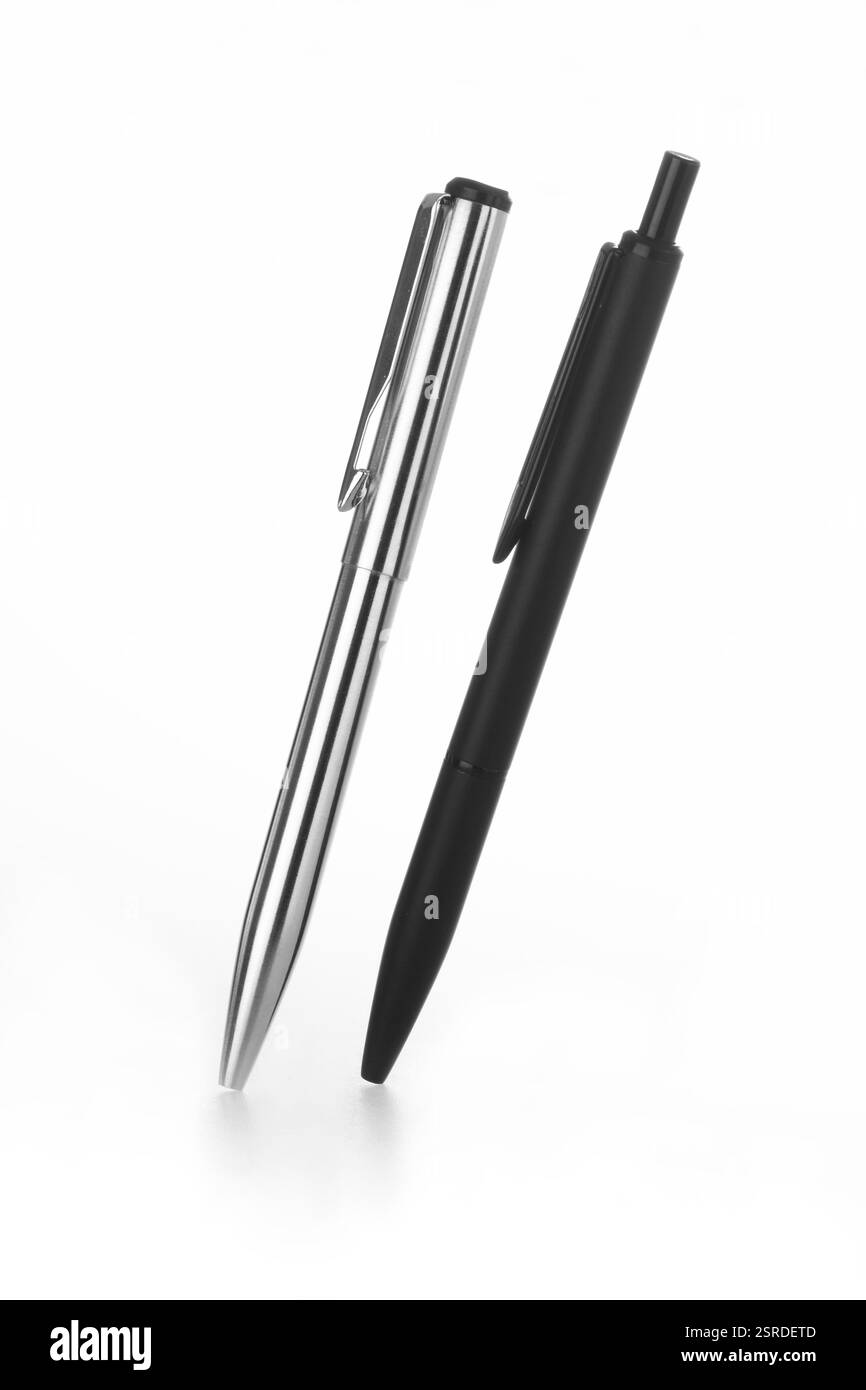 Kugelschreiber Aus Stahl In Schwarz Und Weiß Indien Stockfoto