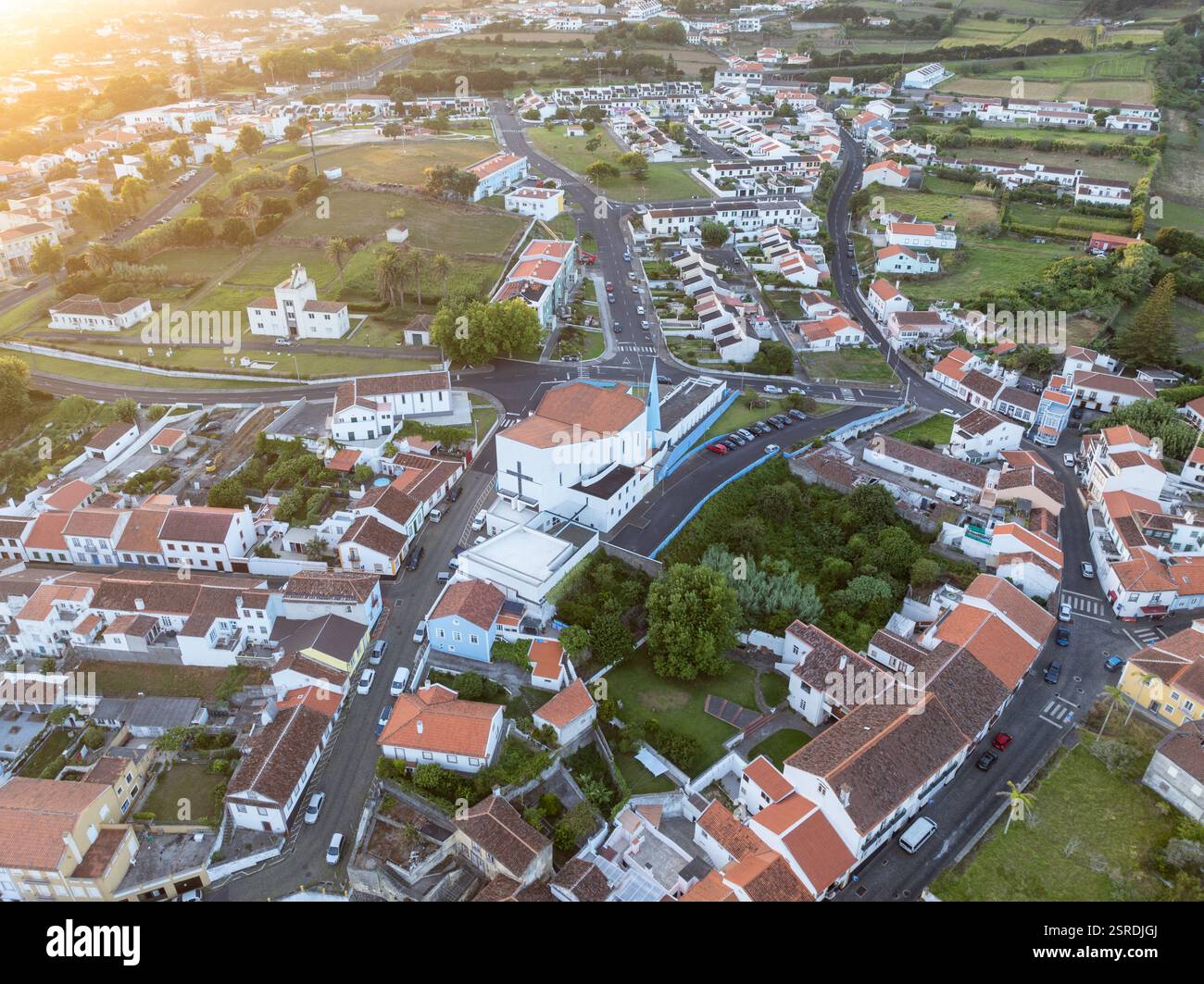 Die Kirche Santa Luzia befindet sich in der gleichnamigen Gemeinde Angra do Heroísmo auf der Insel Terceira, der Autonomen Region der A Stockfoto