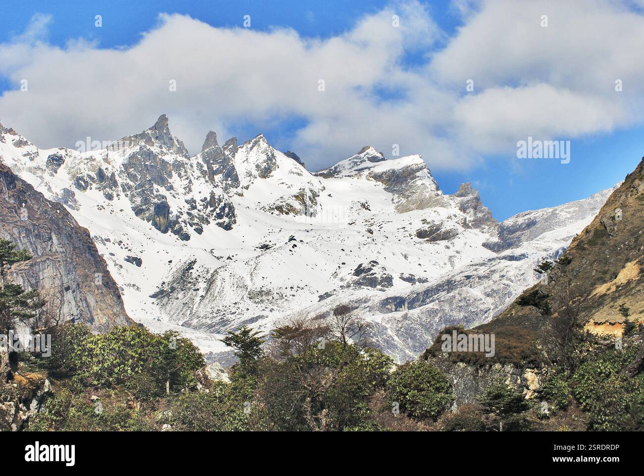 Snow Peak, Thangu, North Sikkim, Indien, Asien Stockfoto