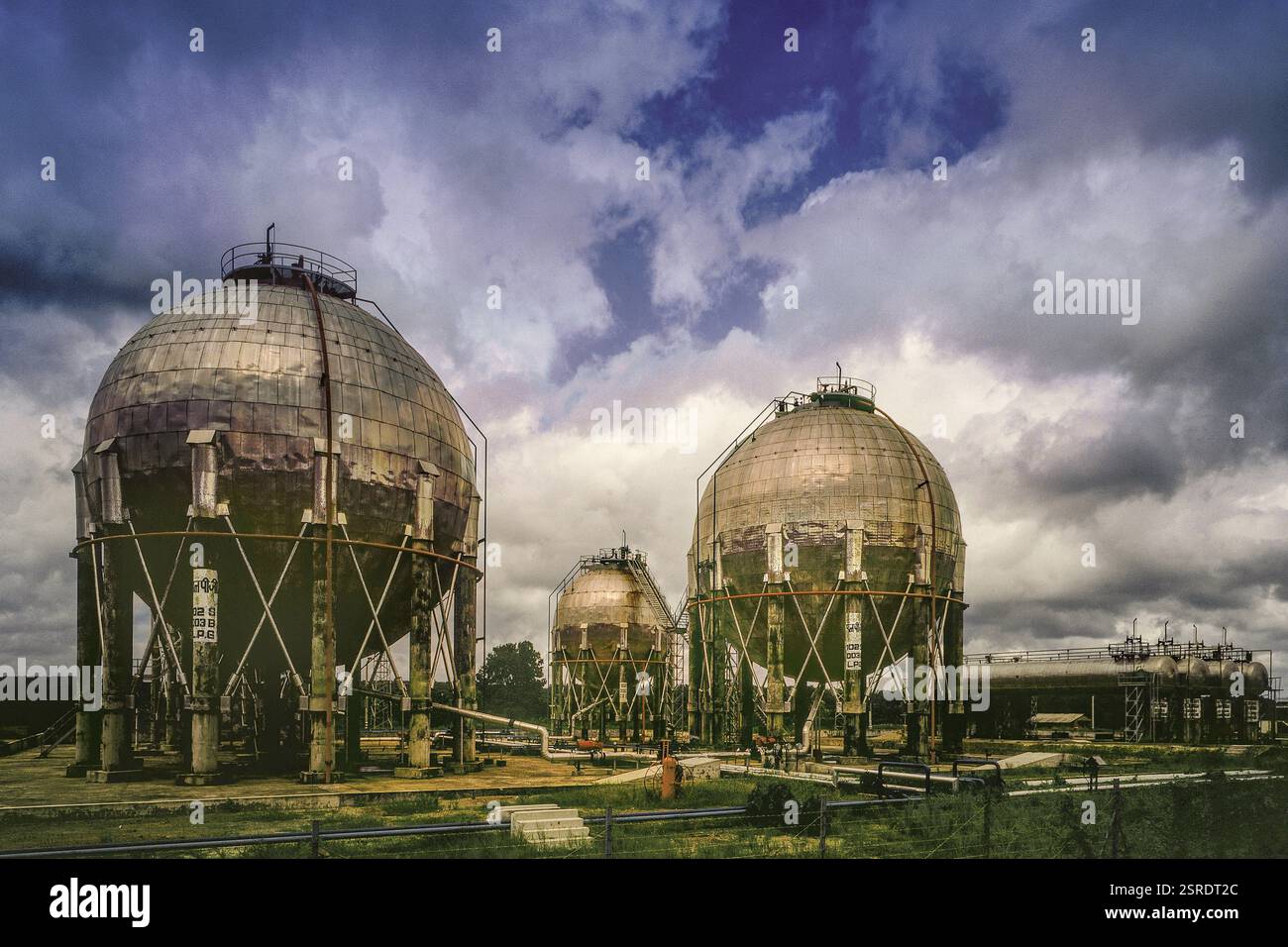 LPG-Tanks, Indien, Asien Stockfoto