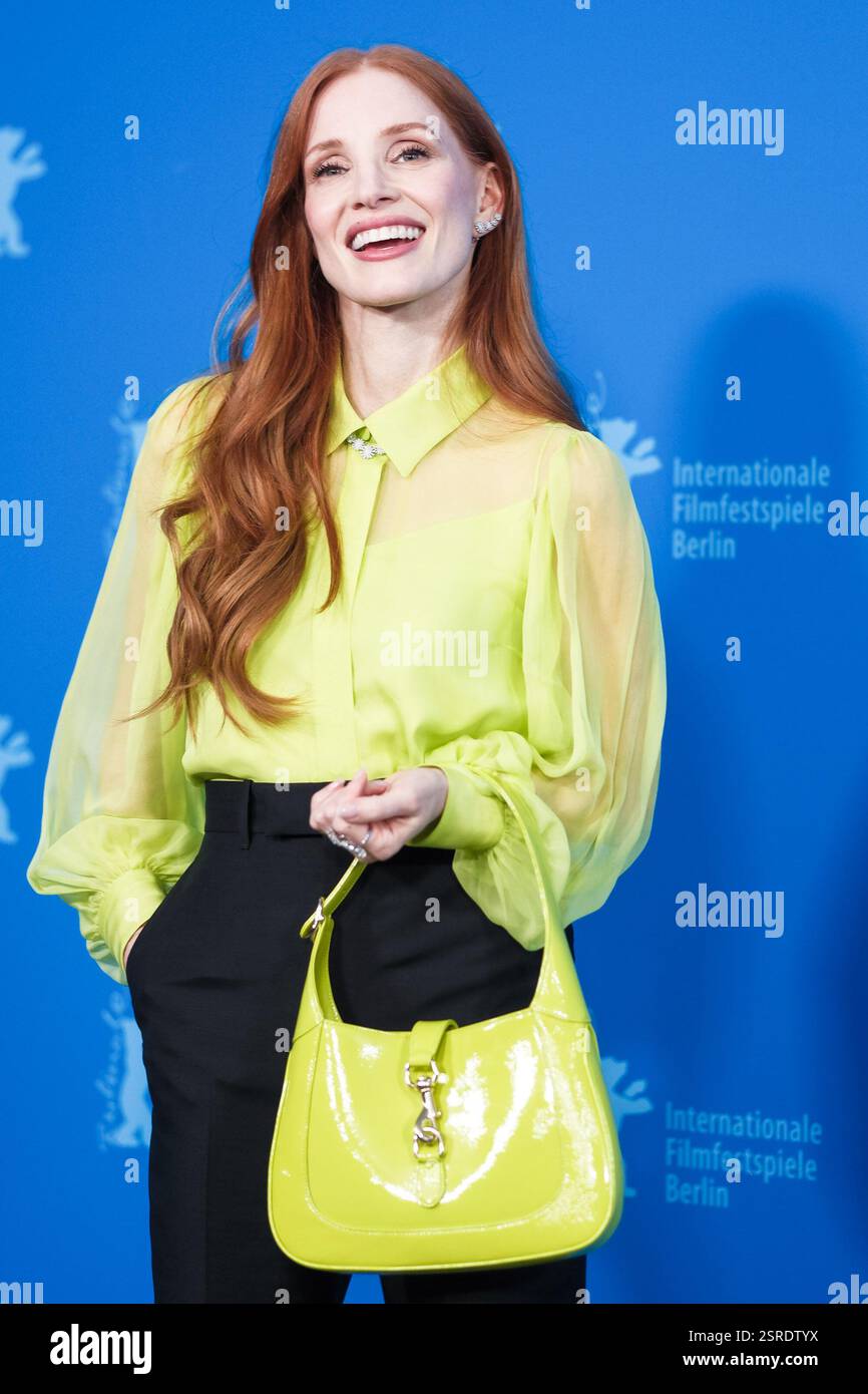 Berlin, Deutschland. Februar 2025. Jessica Chastain beim Photocall for Dreams während der Berlinale im Grand Hyatt Berlin. Foto von Julie Edwards./Alamy Live News Stockfoto